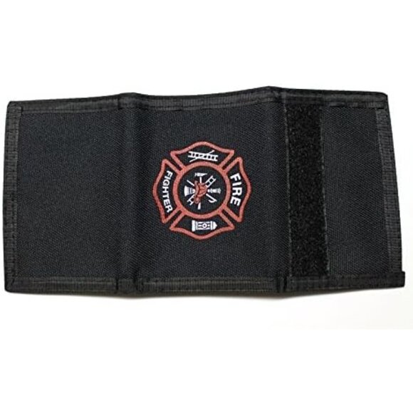 🆕Men  Black Nylon Fire Fighter Wallet with Card Holder & RFID Protection - Picture 2 of 4